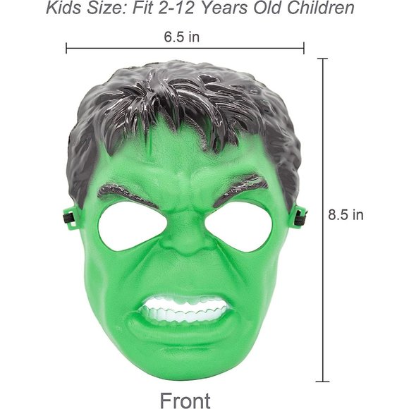 Kids Super Hero Hulk Mask for Halloween Cosplay Masquerade Party - Picture 2 of 6